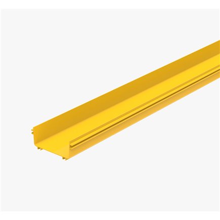 CF240  FIBRE TRAY 240W X 100H X 2ML YELLOW PVC