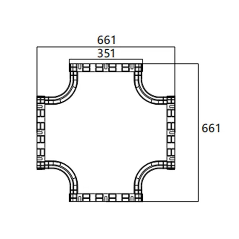 FIBRE CABLE TRAY HORIZONTAL CROSS 300w