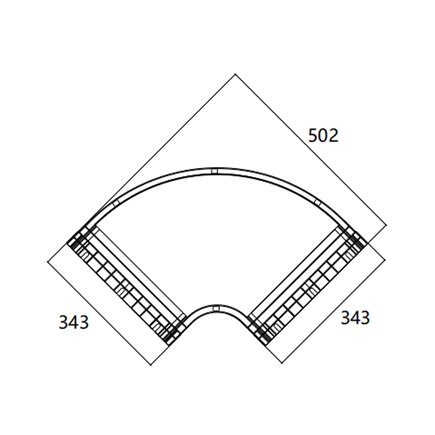 FIBRE TRAY ELBOW 90deg 240w