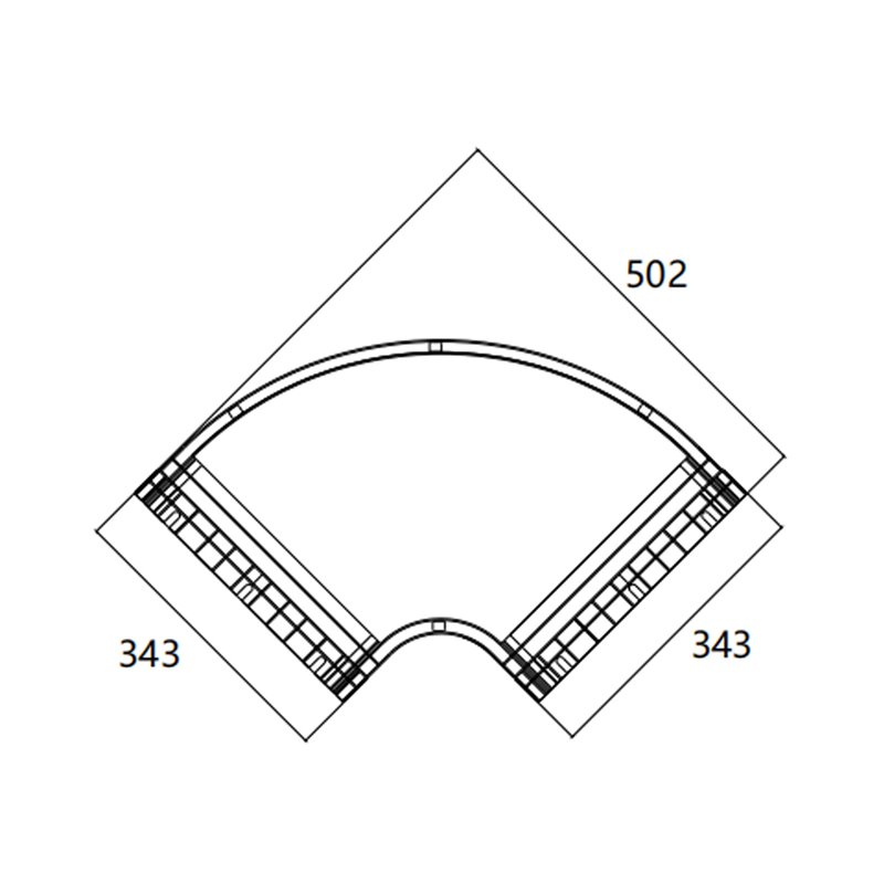 FIBRE TRAY ELBOW 90deg 300w