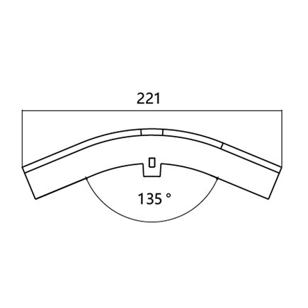 FIBRE CABLE TRAY 45deg VERTICAL EXTERNAL RISER COVER 240w