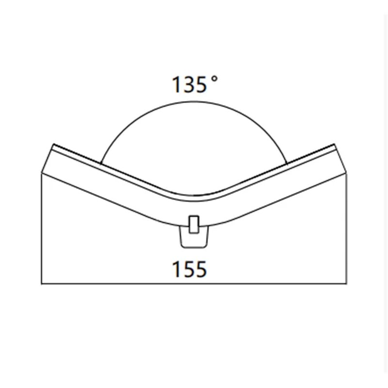 FIBRE CABLE TRAY 45deg VERTICAL INTERNAL RISER COVER 240w