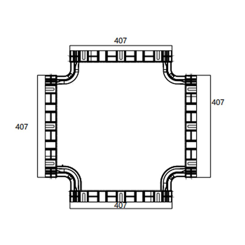 FIBRE CABLE TRAY HORIZONTAL CROSS 360w