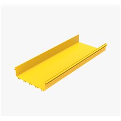 CF360  FIBRE TRAY 360W X 100H X 2ML YELLOW PVC