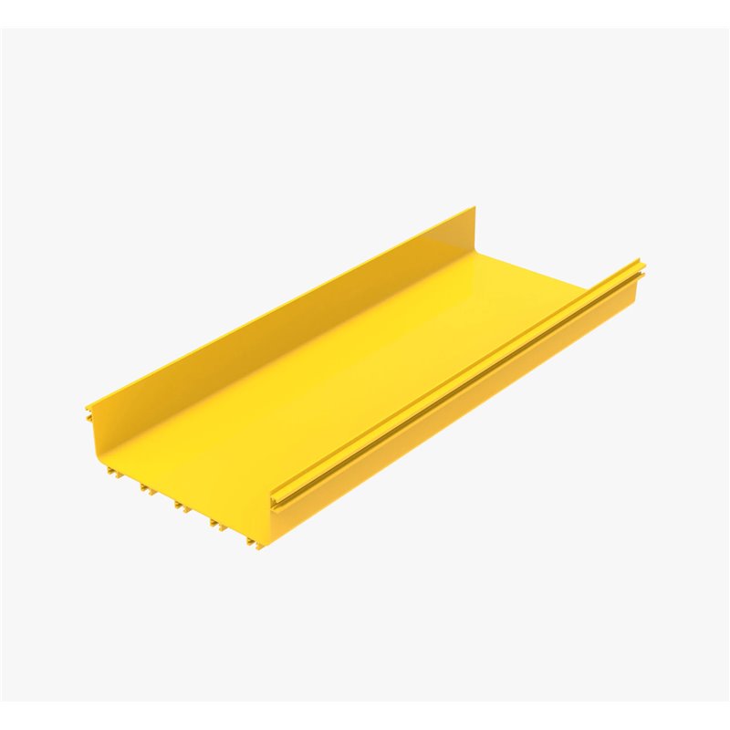 CF360  FIBRE TRAY 360W X 100H X 2ML YELLOW PVC