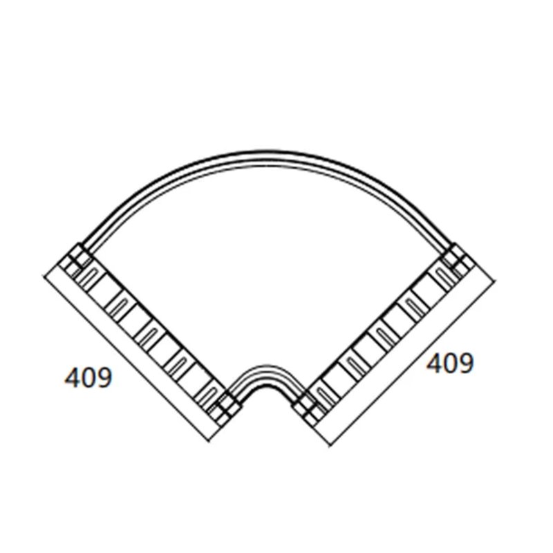 FIBRE TRAY ELBOW 90deg 360w