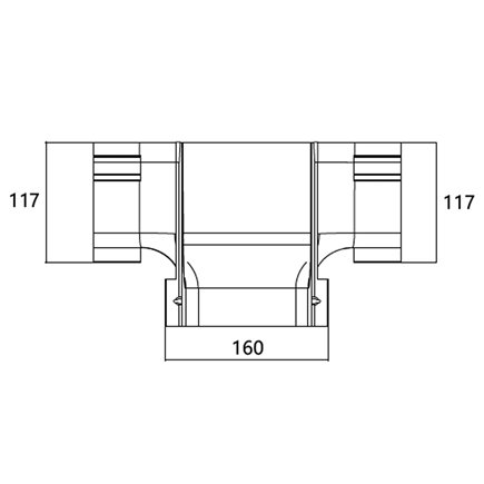 FIBRE TRAY VERT TEE 120w
