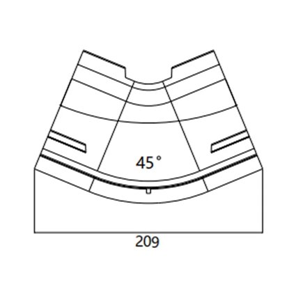 FIBRE CABLE TRAY 45deg VERTICAL INTERNAL RISER 300w