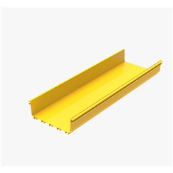 CF300  FIBRE TRAY 300W X 100H X 2ML YELLOW PVC