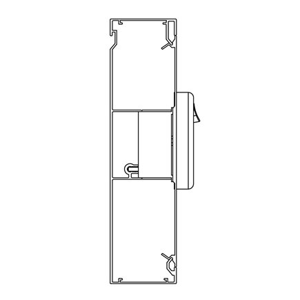 50 X 200mm CLIP ON LID SECTION (Satin Black) 