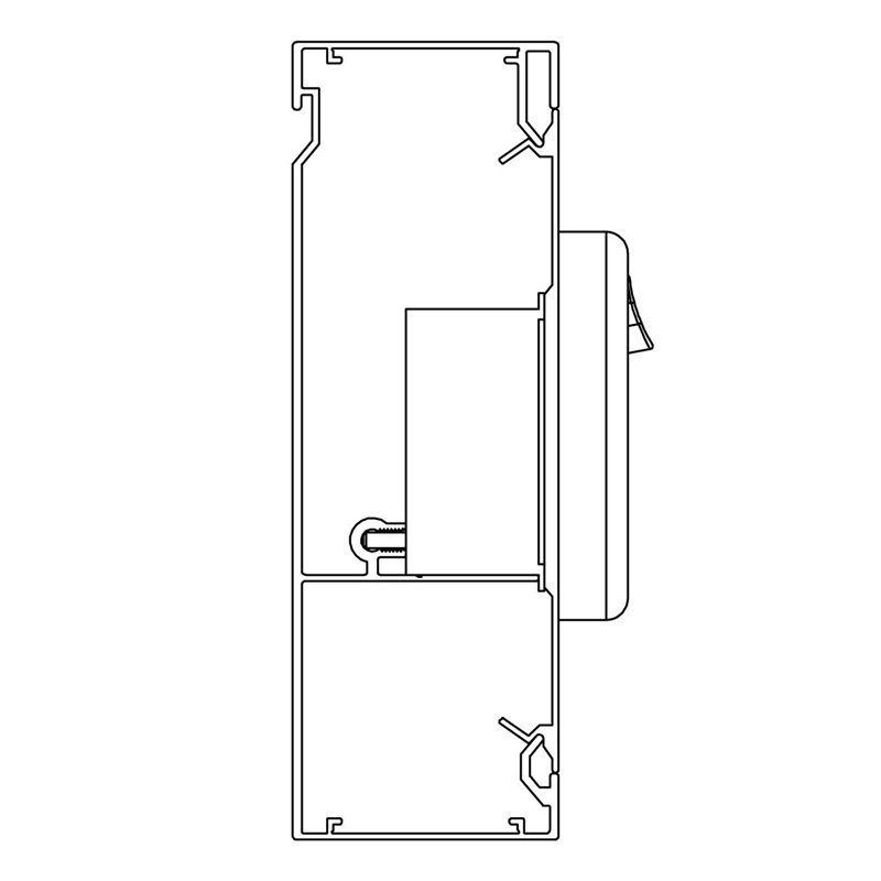 50 X 150mm CLIP ON LID SECTION (Satin Black) 