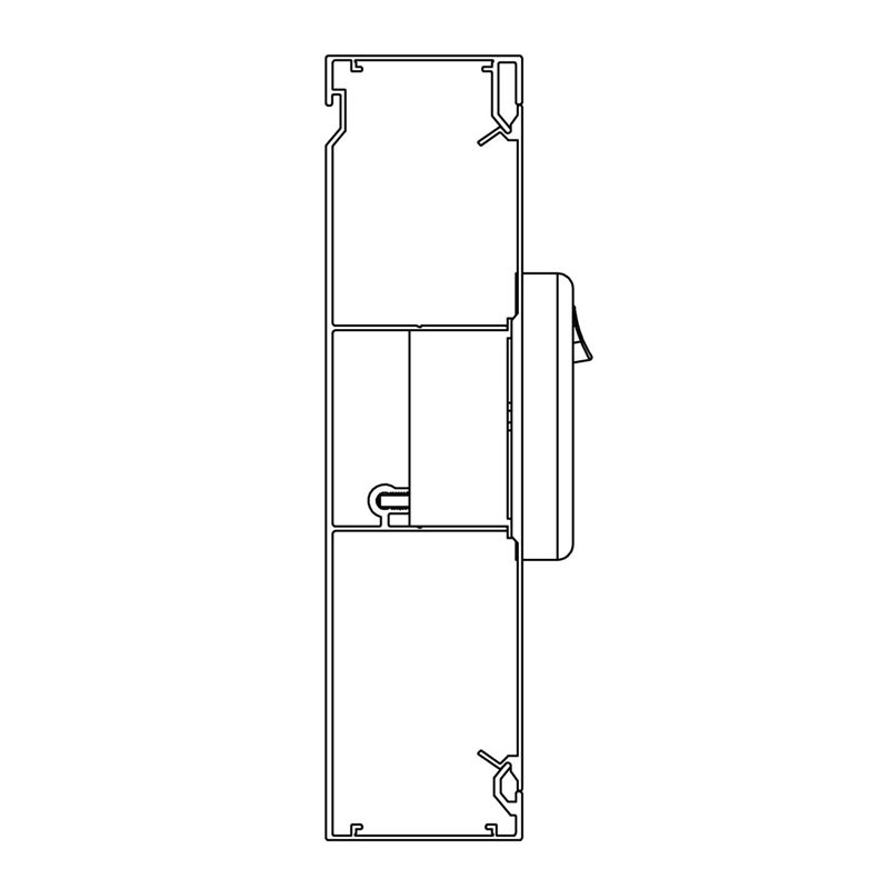 50 X 200mm CLIP ON LID SECTION (Satin Black) 
