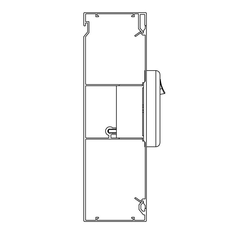 60 X 200mm CLIP ON LID SECTION (Satin Black) 