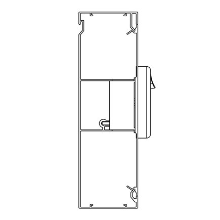 60 X 200mm CLIP ON LID SECTION (Satin Black) 