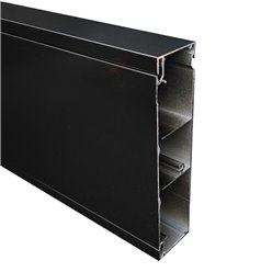 50 X 200mm CLIP ON LID SECTION (Satin Black) 