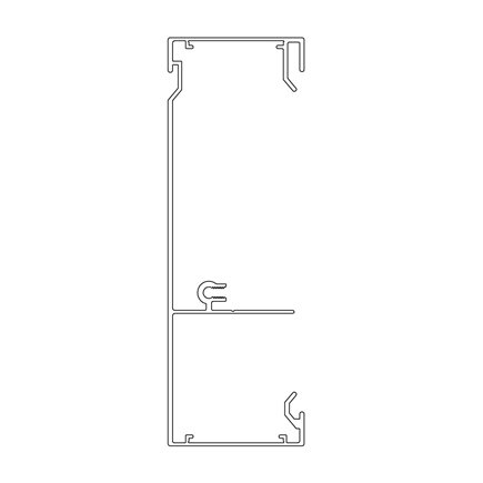 50 X 150mm X 2.4m 2 CHANNEL SKIRTING DUCT (Oyster Grey) DUCT BODY ONLY
