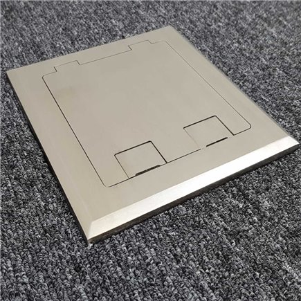 Floor Outlet Box 1 Standard GPO Stainless Steel Flush 145 Series