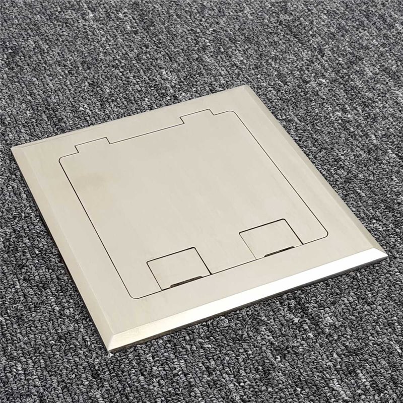 Floor Outlet Box 1 Standard GPO Stainless Steel Flush 145 Series