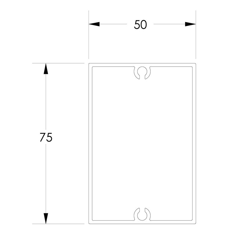 SERVICE POLE 7550 x 3m 1 DIV ANODISED