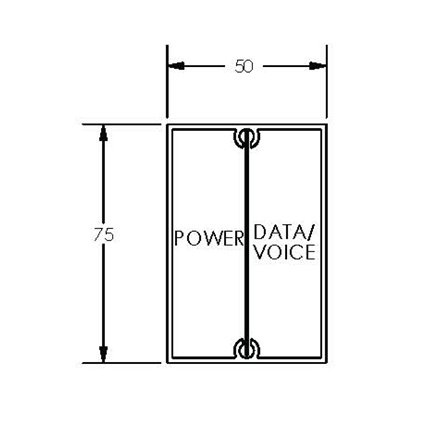 SERVICE POLE 7550 x 4m 2 DIV ANODISED