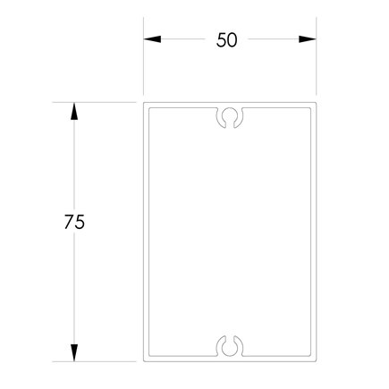 SERVICE POLE 7550 x 3m 1 DIV SATIN BLACK