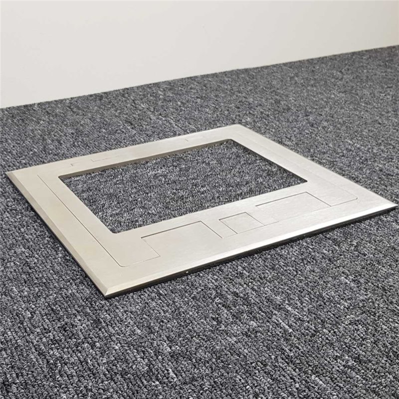 4 Power Stainless Steel Recessed Lid  Floor Outlet Box