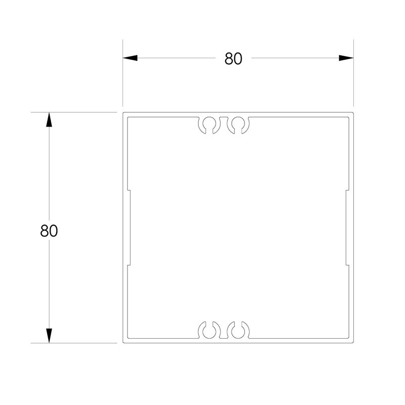 SERVICE POLE 8080 x 3m 1 DIV PEARL WHITE