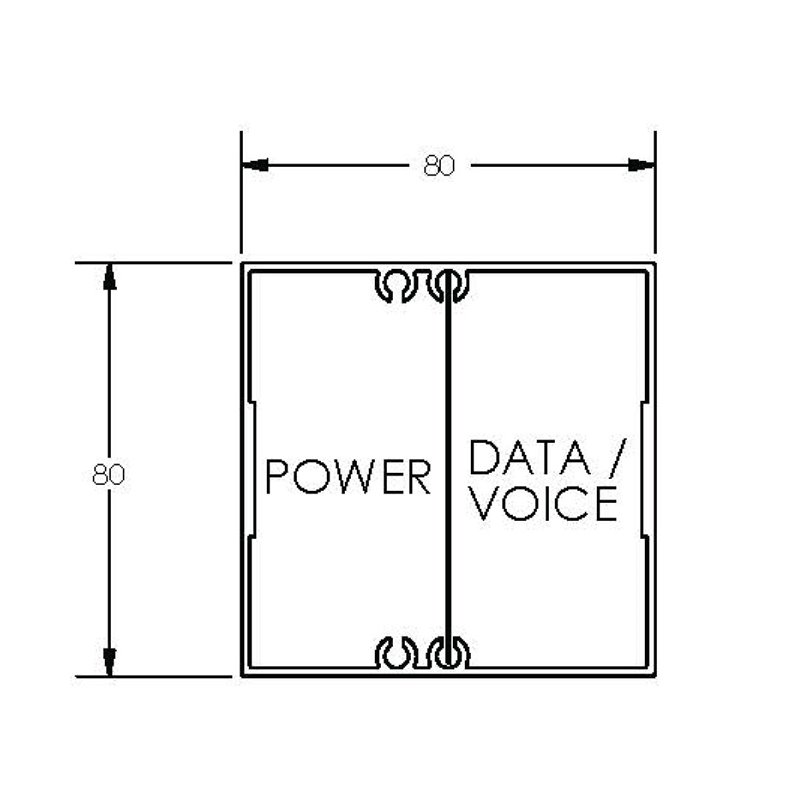 SERVICE POLE 8080 x 3m 2 DIV PEARL WHITE