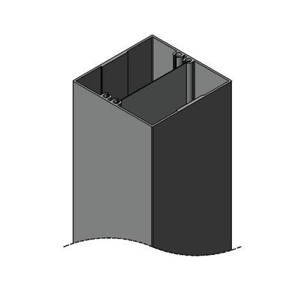 SERVICE POLE 8080 x 3m 1 DIV SATIN BLACK