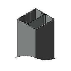 SERVICE POLE 8080 x 4m 2 DIV SATIN BLACK