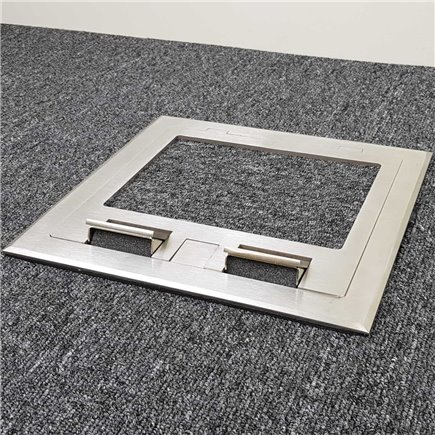 4 Power Stainless Steel Recessed Lid  Floor Outlet Box