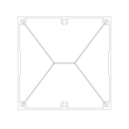 SERVICE POLE 100100 x 3m 4 DIV PEARL WHITE