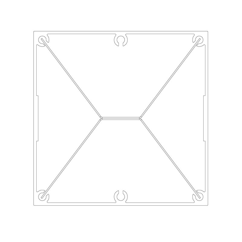 SERVICE POLE 100100 x 4m 4 DIV PEARL WHITE