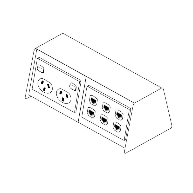 AFB2/20 Above Ground Floor Box Black Ripple (Back to Back Blank)