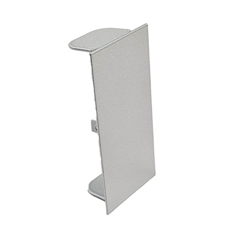 BLANK END TO SUIT 50 X 100 SKIRING DUCT NATURAL ANODISED