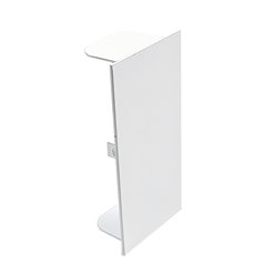 BLANK END TO SUIT 50 X 100 SKIRTING DUCT PEARL WHITE POWDER COAT