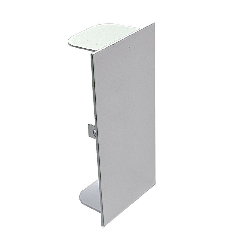 BLANK END TO SUIT 50 X 100 SKIRTING DUCT OYSTER GREY POWDER COAT