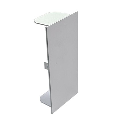 BLANK END TO SUIT 50 X 100 SKIRTING DUCT OYSTER GREY POWDER COAT