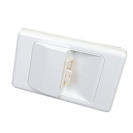SOFT WIRE STARTER WALL PLATE (STANDARD MOUNTING) WHITE