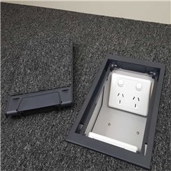 2 Power Standard Outlet Plastic Lid Floor Outlet Box