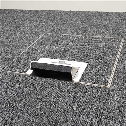 4 Power 4 Data Stainless Steel 19mm Recessed Lid  Floor Outlet Box