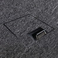 Floor Outlet Box 19mm Recess Lid Stainless Steel Black