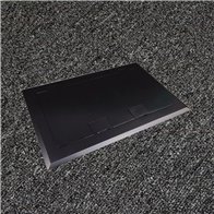 Floor Outlet Box 2 x 10amp Auto Swiched Outlets 3 x Data - Stainless Steel Black Flush Lid 245 Series (Shallow)