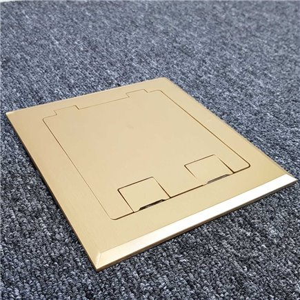Floor Outlet Box 1 Standard GPO Brass Flush 145 Series