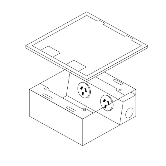 Floor Outlet box 145 series Antique Copper lid
