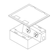 Floor Outlet box 145 series Antique Copper lid