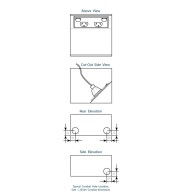 Floor Outlet Box 2 Power 3 Data Antique Brass Flush 145 Series