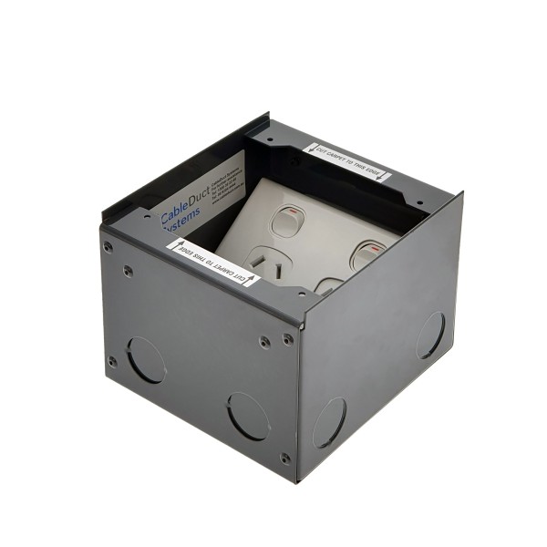 Antique brass floor outlet box. 145 Series