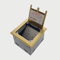 Floor Outlet Box 1 Standard GPO USB Charge - Antique Brass