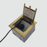 Shallow Floor Outlet Box 2 Power Antique Copper Flush 145 Series
